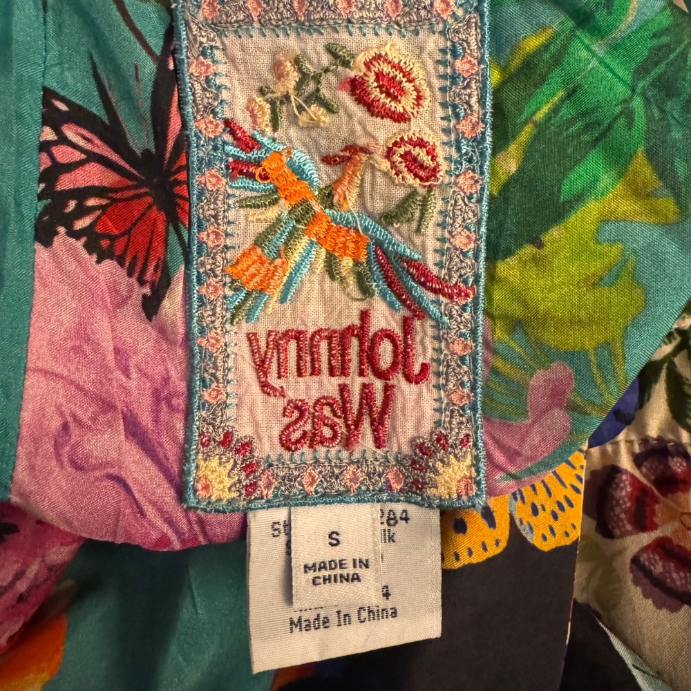 Johnny Was Silk Reversible Kimono - Picture 8 of 9